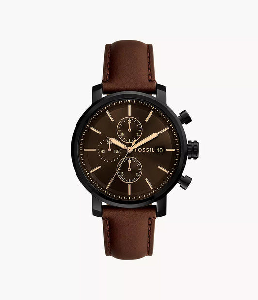Fossil Rhett Multifunction Brown Leather Watch