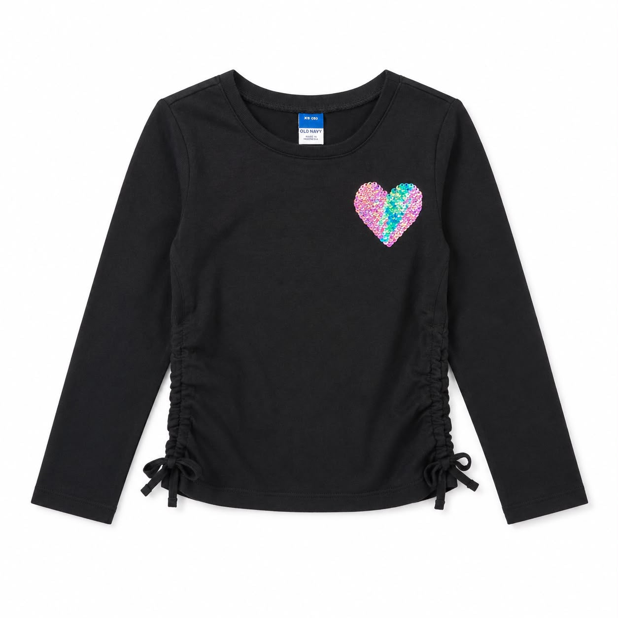 Old Navy Long-Sleeve Side-Ruched Graphic T-Shirt for Girls