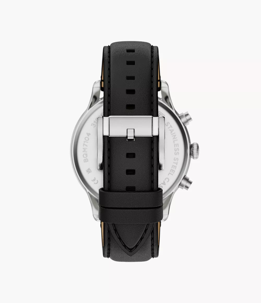 Fossil Bennett Multifunction Black Leather Watch