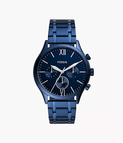 Fossil Fenmore Multifunction Navy Stainless Steel Watch