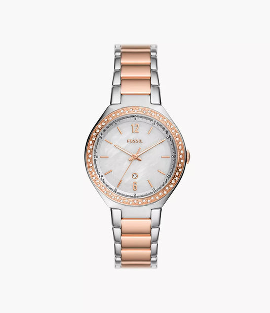 Fossil Ashtyn Three-Hand Date Two-Tone Stainless Steel Watch