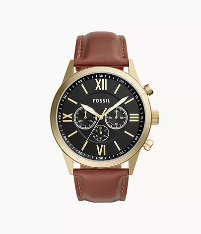 Fossil Flynn Chronograph Brown Leather Watch