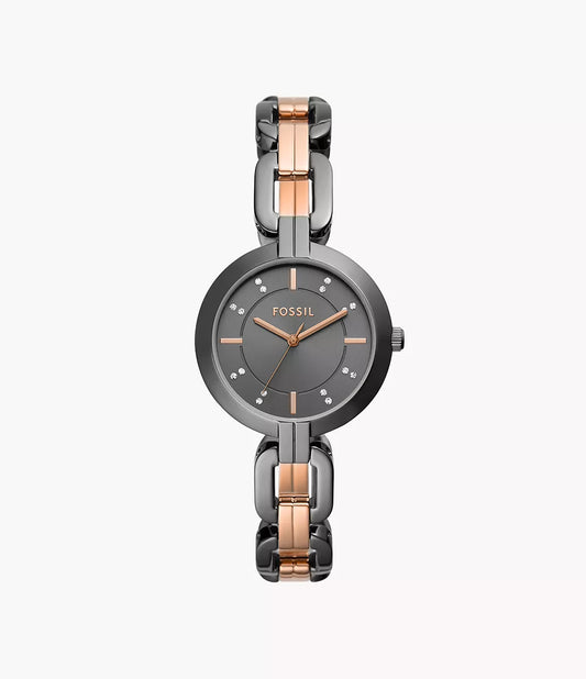 Fossil Kerrigan Three-Hand Two-Tone Stainless Steel Watch