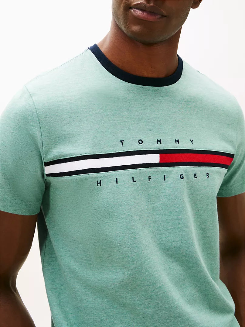 Tommy Hilfiger -Embroidered Flag Logo T-Shirt