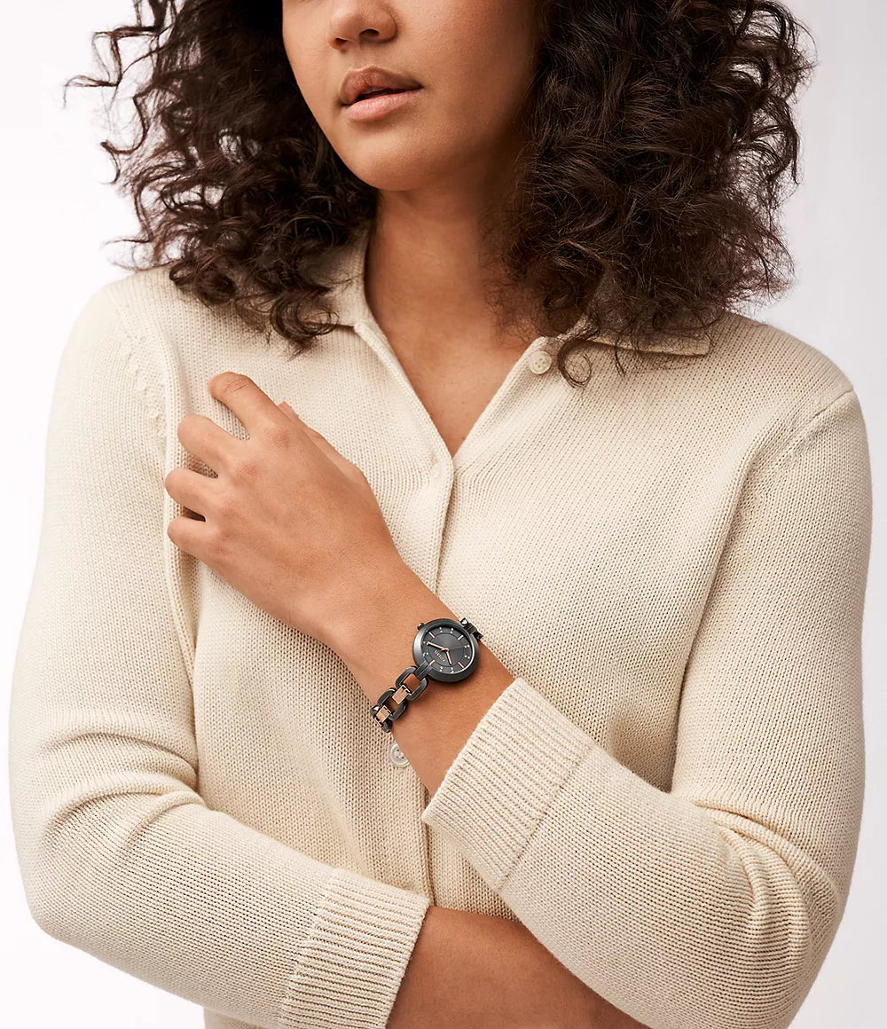 Fossil Kerrigan Three-Hand Two-Tone Stainless Steel Watch