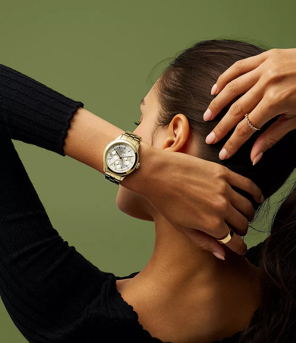 Fossil Brynn Multifunction Gold-Tone Stainless Steel Watch