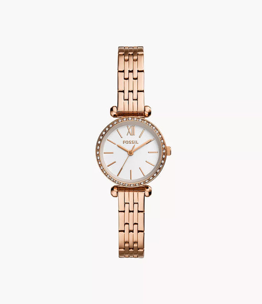 Fossil Tillie Mini Three-Hand Rose Gold-Tone Stainless Steel Watch