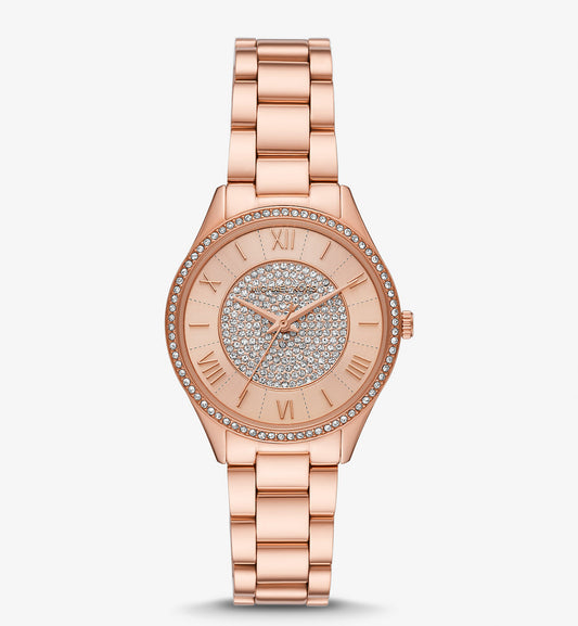 Michael Kors Mini Lauryn Pavé Rose Gold-Tone Watch