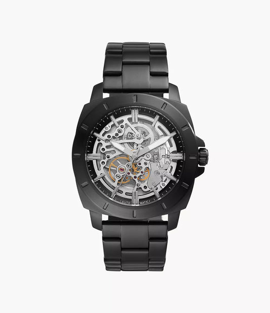 Fossil Privateer Sport Mechanical Black Stainless Steel Watch