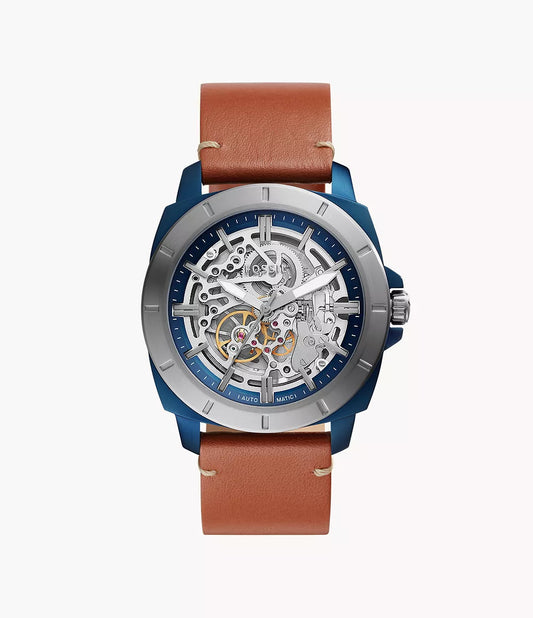 Fossil Privateer Sport Mechanical Luggage Leather Watch