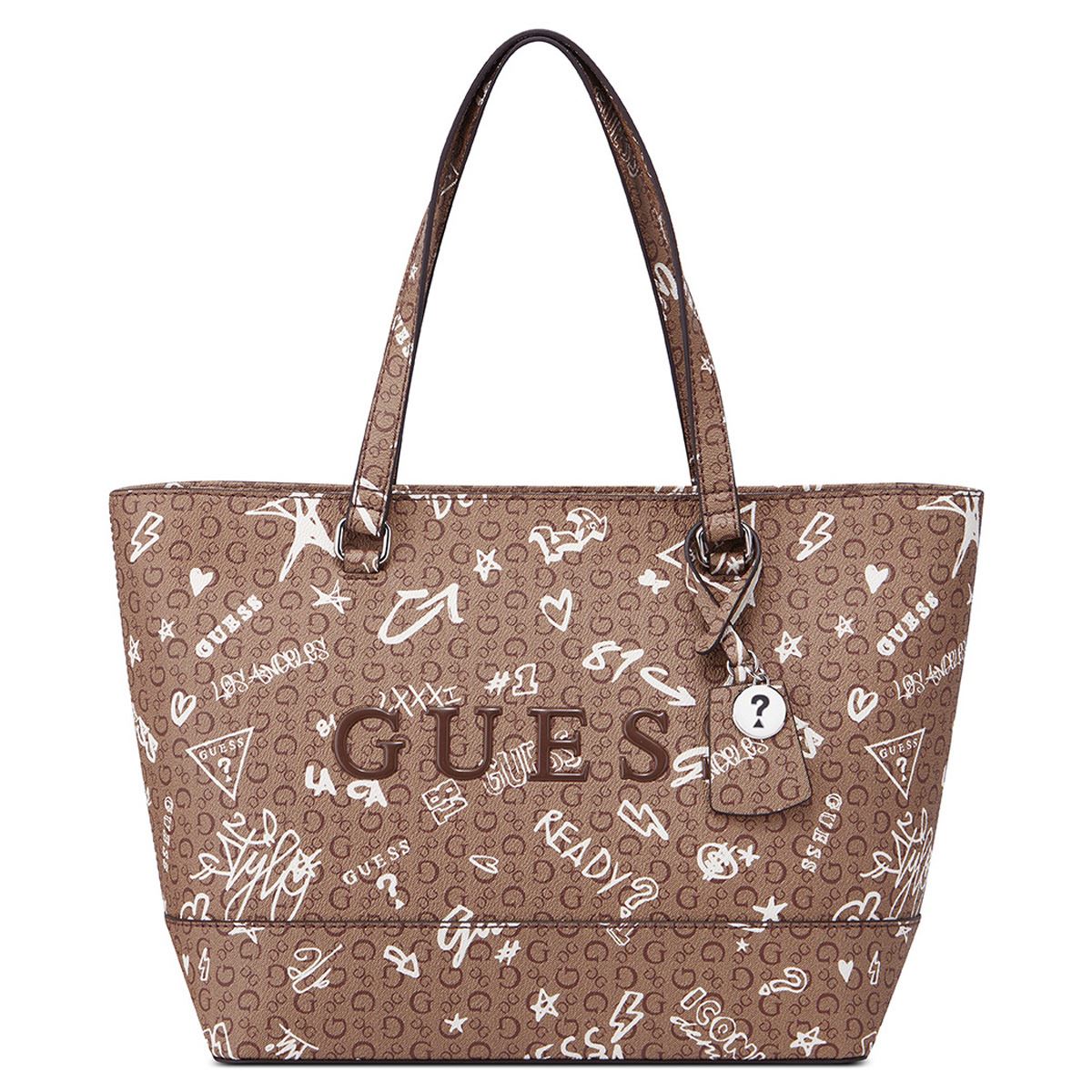 GUESS Los Angeles Roxberry Tote Bag Medium Graffiti