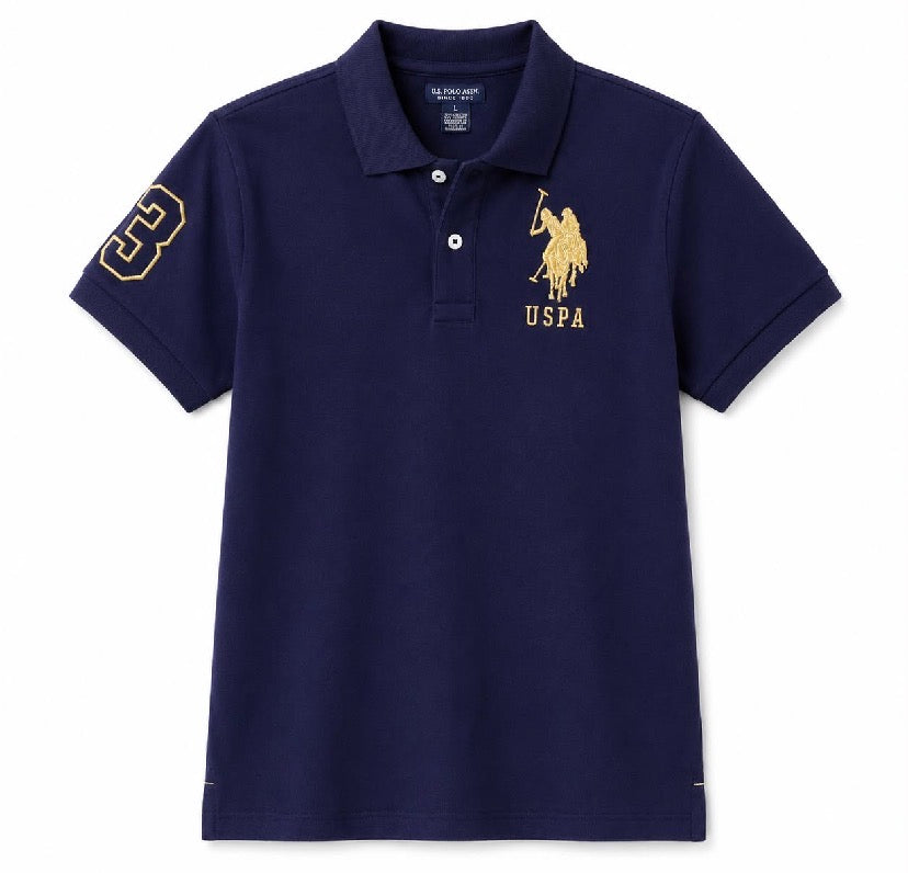 Us Polo Assn Metallic Print Polo Shirt Women’s