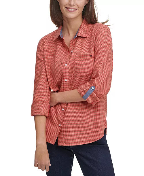Tommy Hilfiger Button-Down Roll-Tab Sleeve Shirt