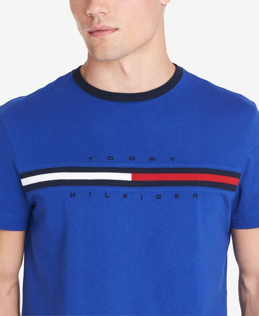 Tommy Hilfiger Men’s Short Sleeve T-Shirt with Exclusive Stripe Print