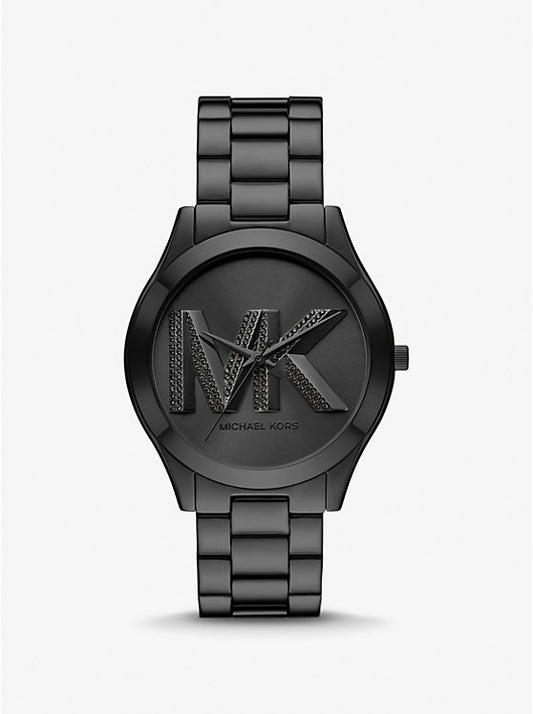 Michael Kors Oversized Slim Runway Black-Tone Watch