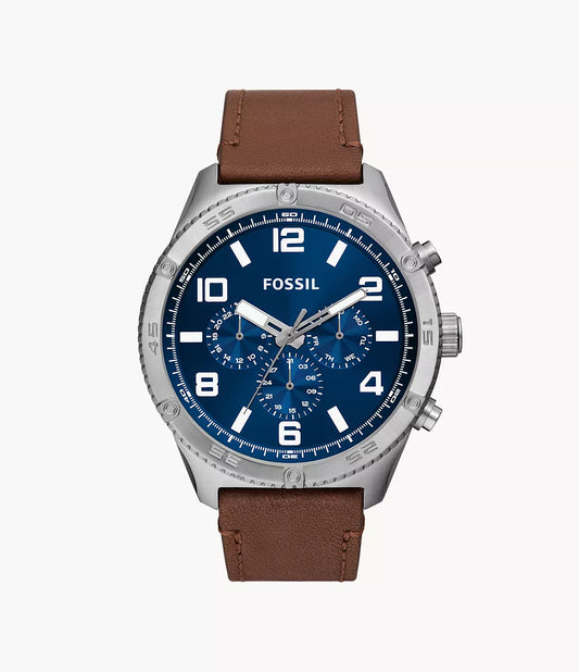 Fossil Brox Multifunction Brown Leather Watch