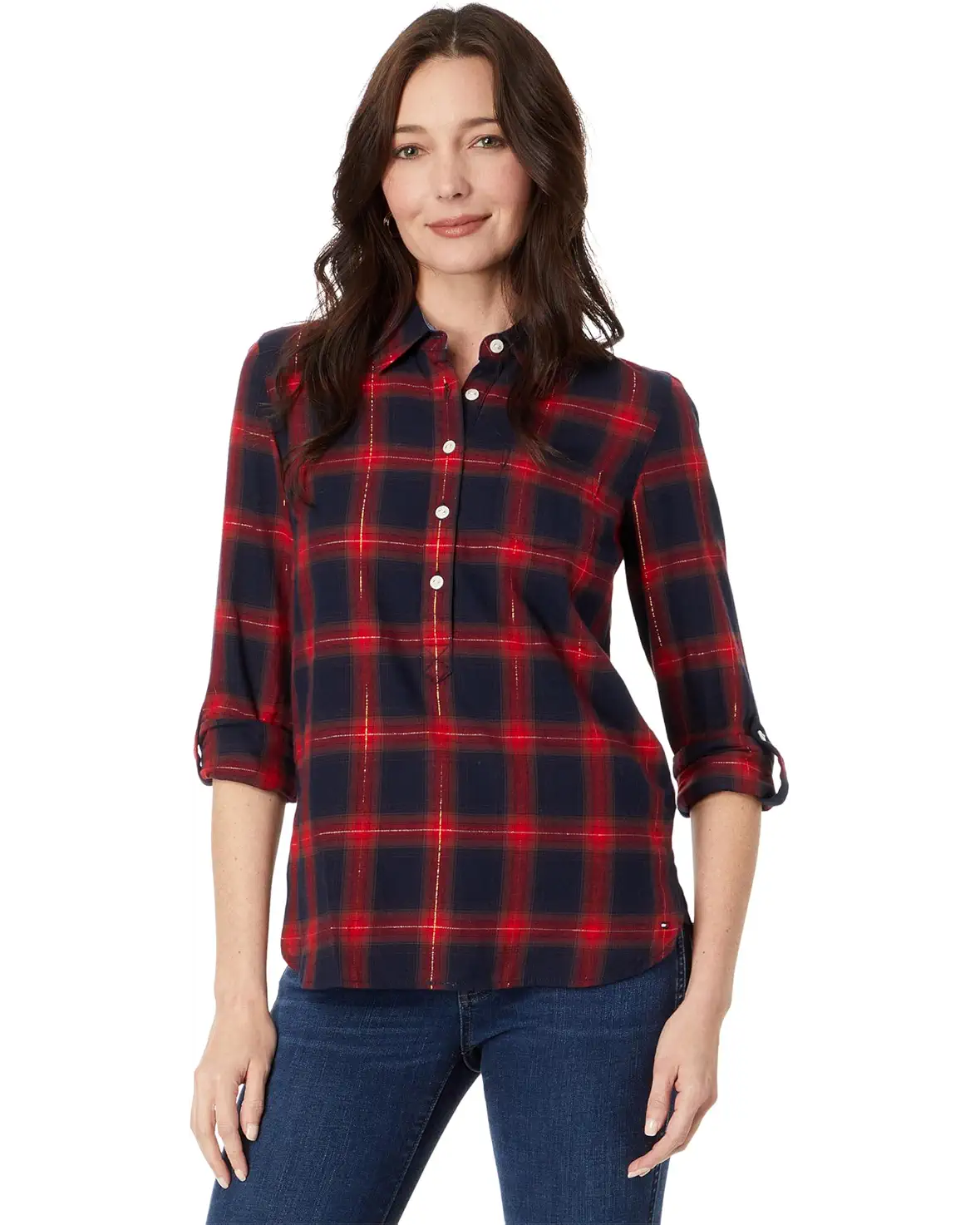 Tommy Hilfiger Plaid Popover Women’s Shirt