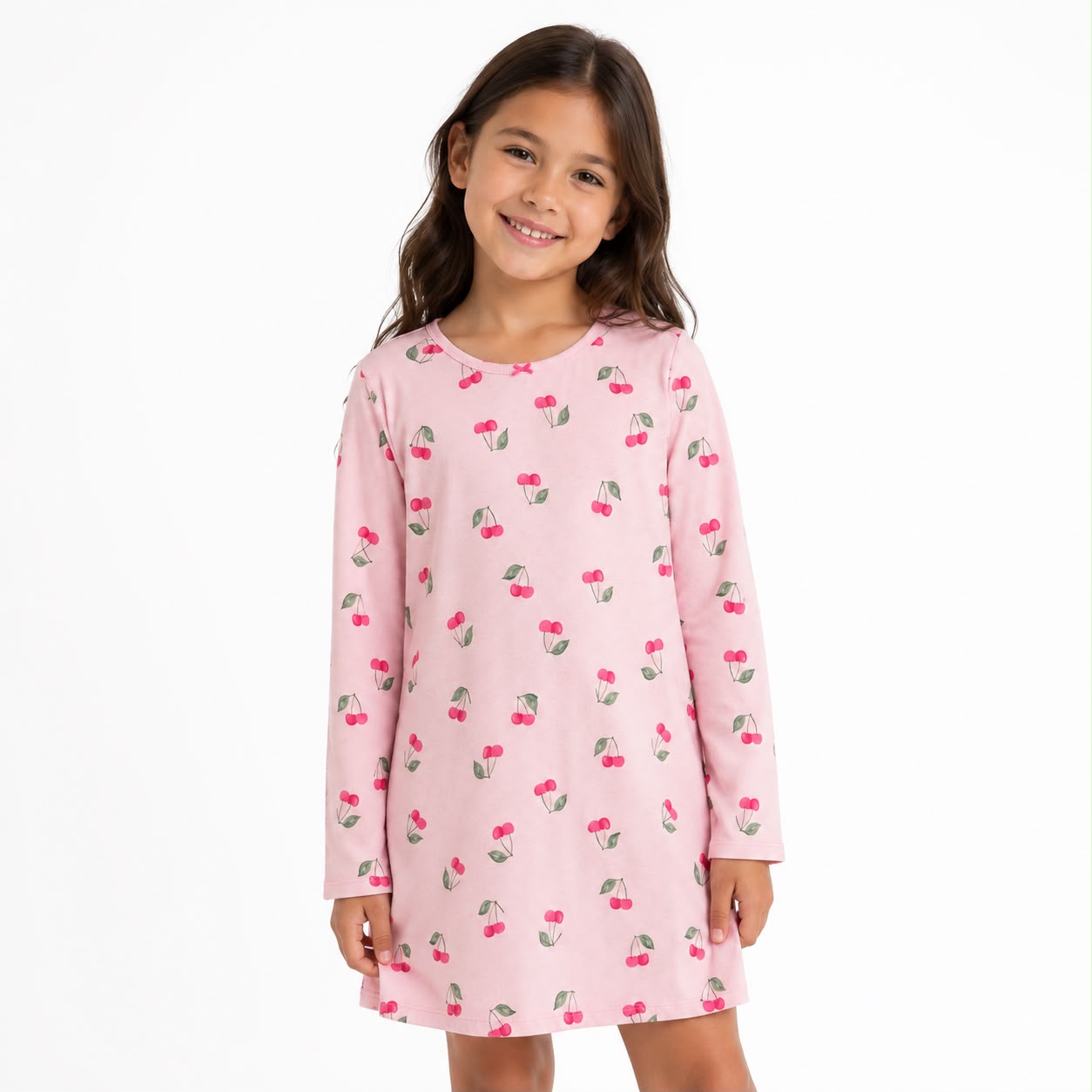 Carter’s Long-sleeved nightgown with cherry print for girls