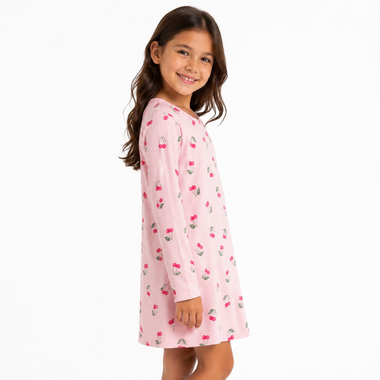 Carter’s Long-sleeved nightgown with cherry print for girls