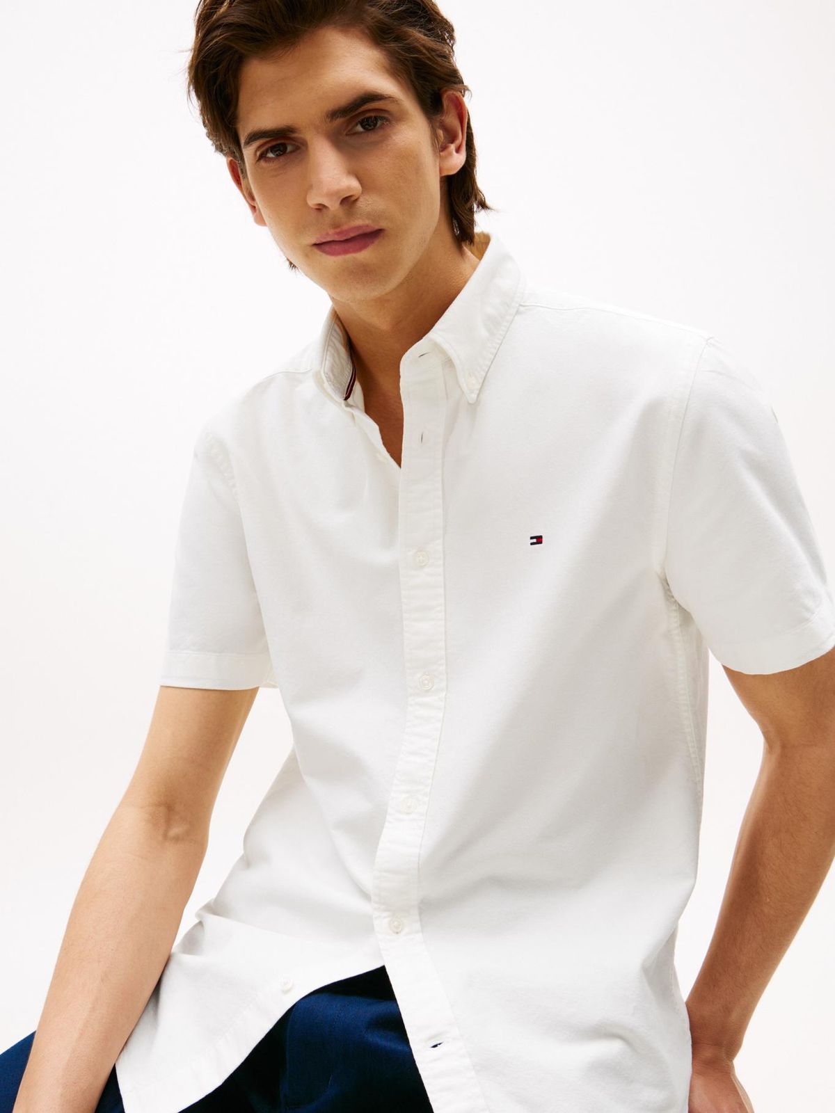TOMMY HILFIGER CAMISA OXFORD DE MANGA CORTA