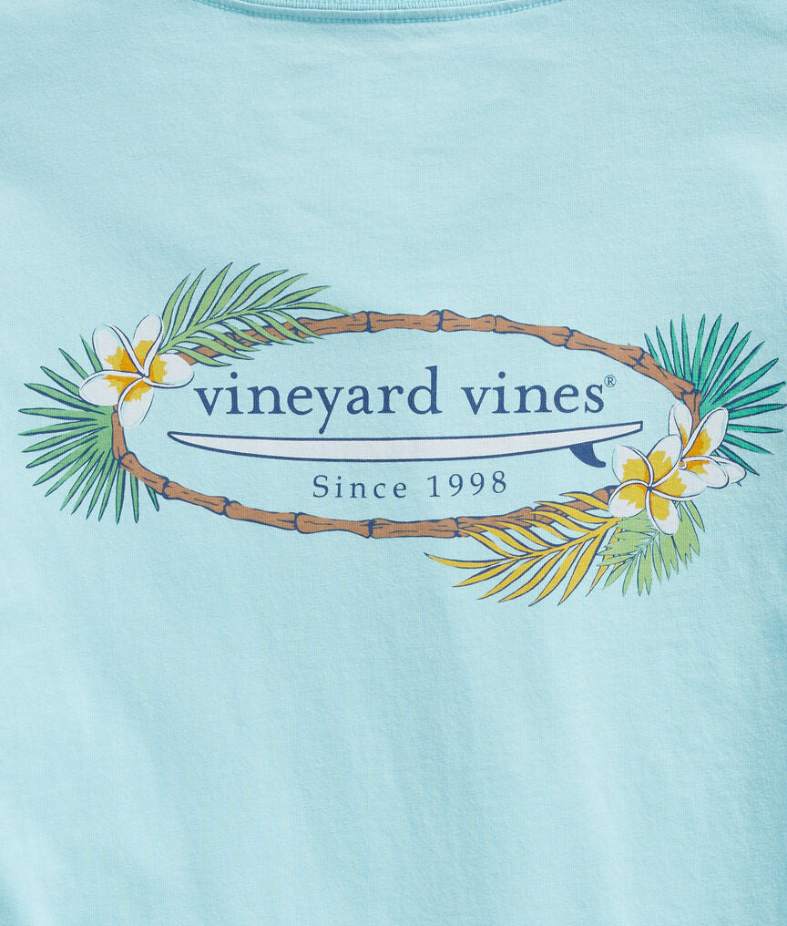 Vineyard Vines Tropical Surf Logo Long-Sleeve Pocket Tee