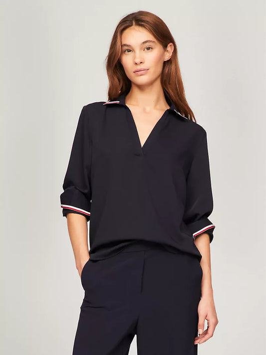 Tommy Hilfiger Tipped Pullover Top