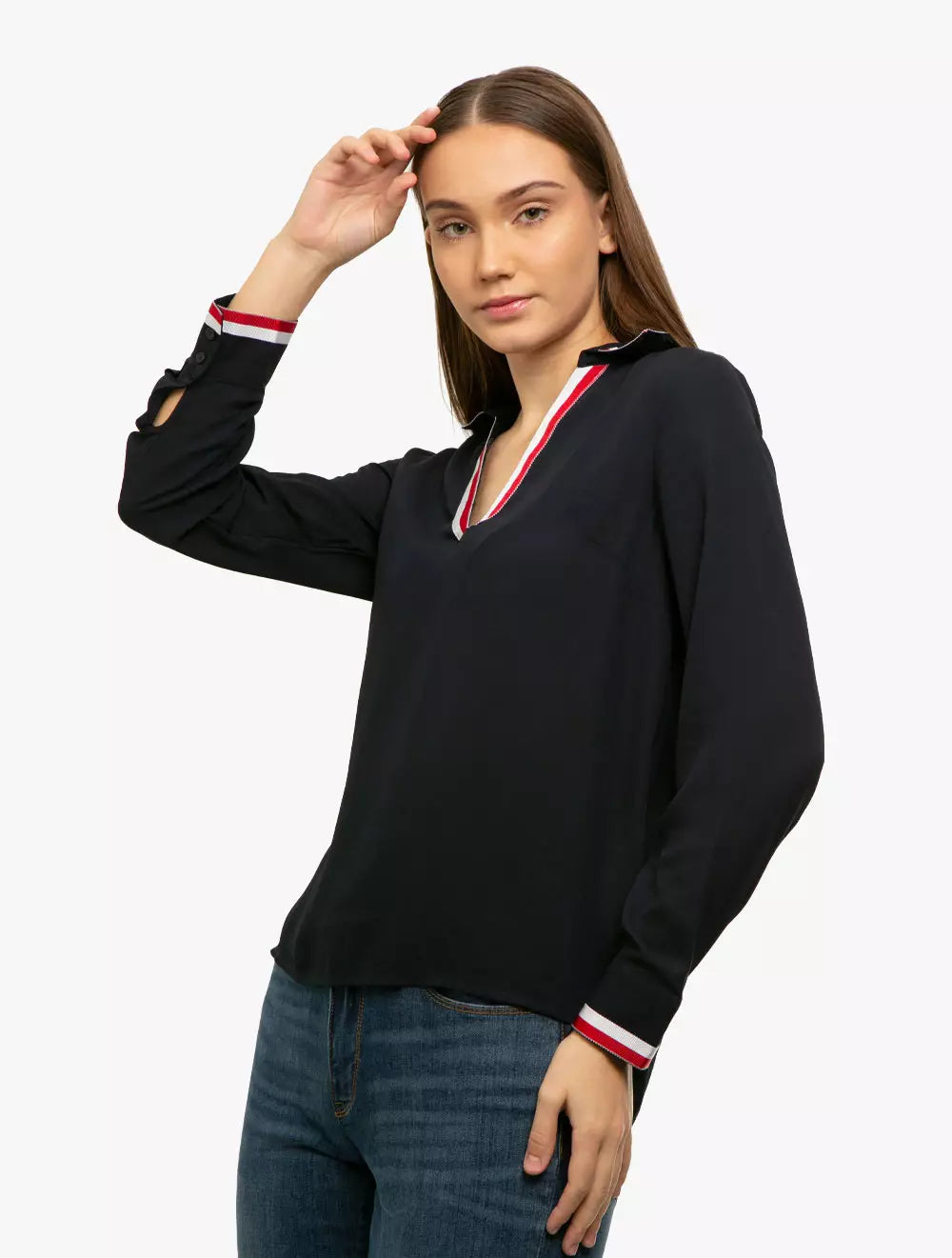 Tommy Hilfiger Tipped Pullover Top