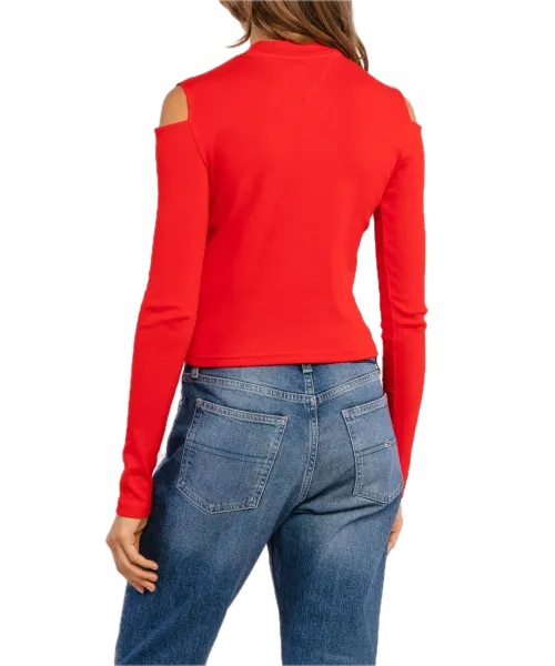 Tommy Hilfiger Ribbed Cut Out Crop