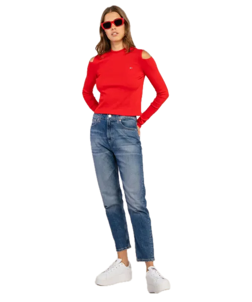 Tommy Hilfiger Ribbed Cut Out Crop