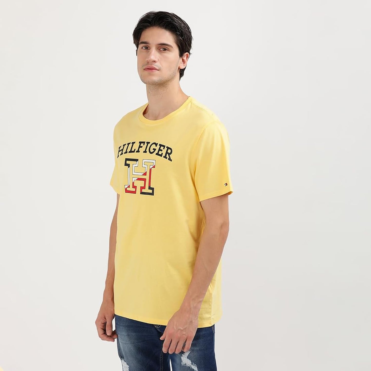 Tommy Hilfiger Mens Yellow Color T-Shirt