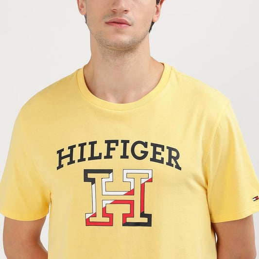 Tommy Hilfiger Mens Yellow Color T-Shirt