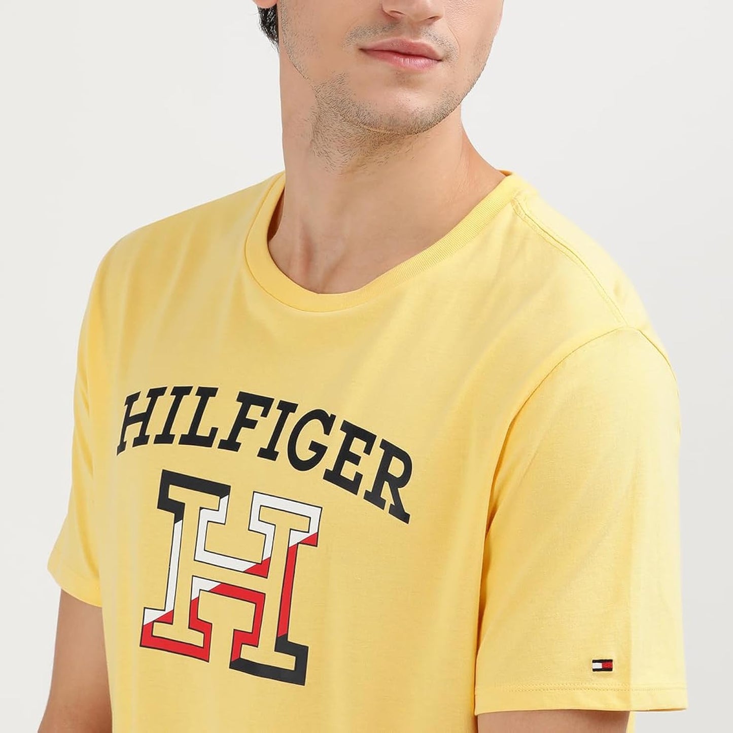 Tommy Hilfiger Mens Yellow Color T-Shirt