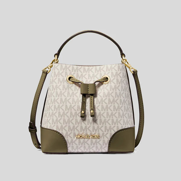 Michael Kors Mercer Small Pebbled Leather Bucket Bag