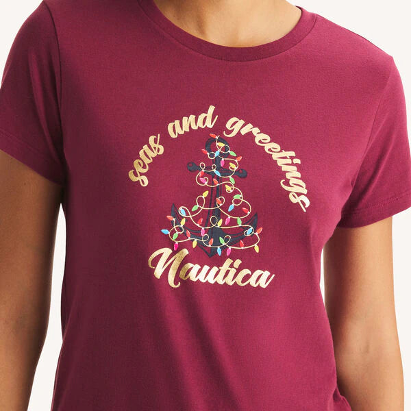 Náutica Sea & Greetings Foil Graphic T-Shirt