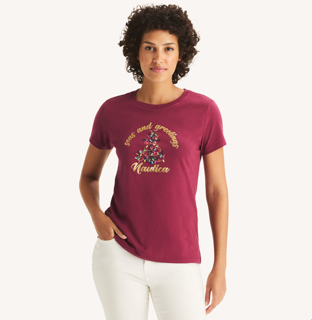 Náutica Sea & Greetings Foil Graphic T-Shirt