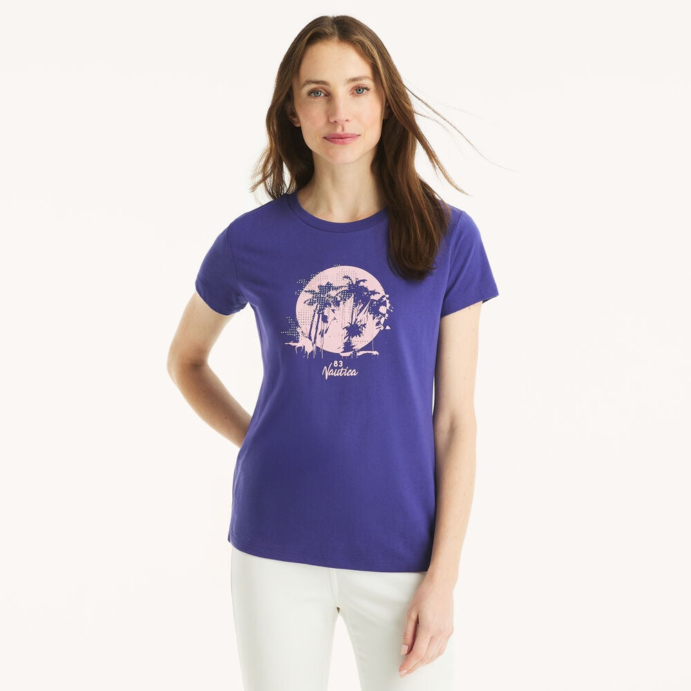 Náutica-palm trees graphic t-shirt
