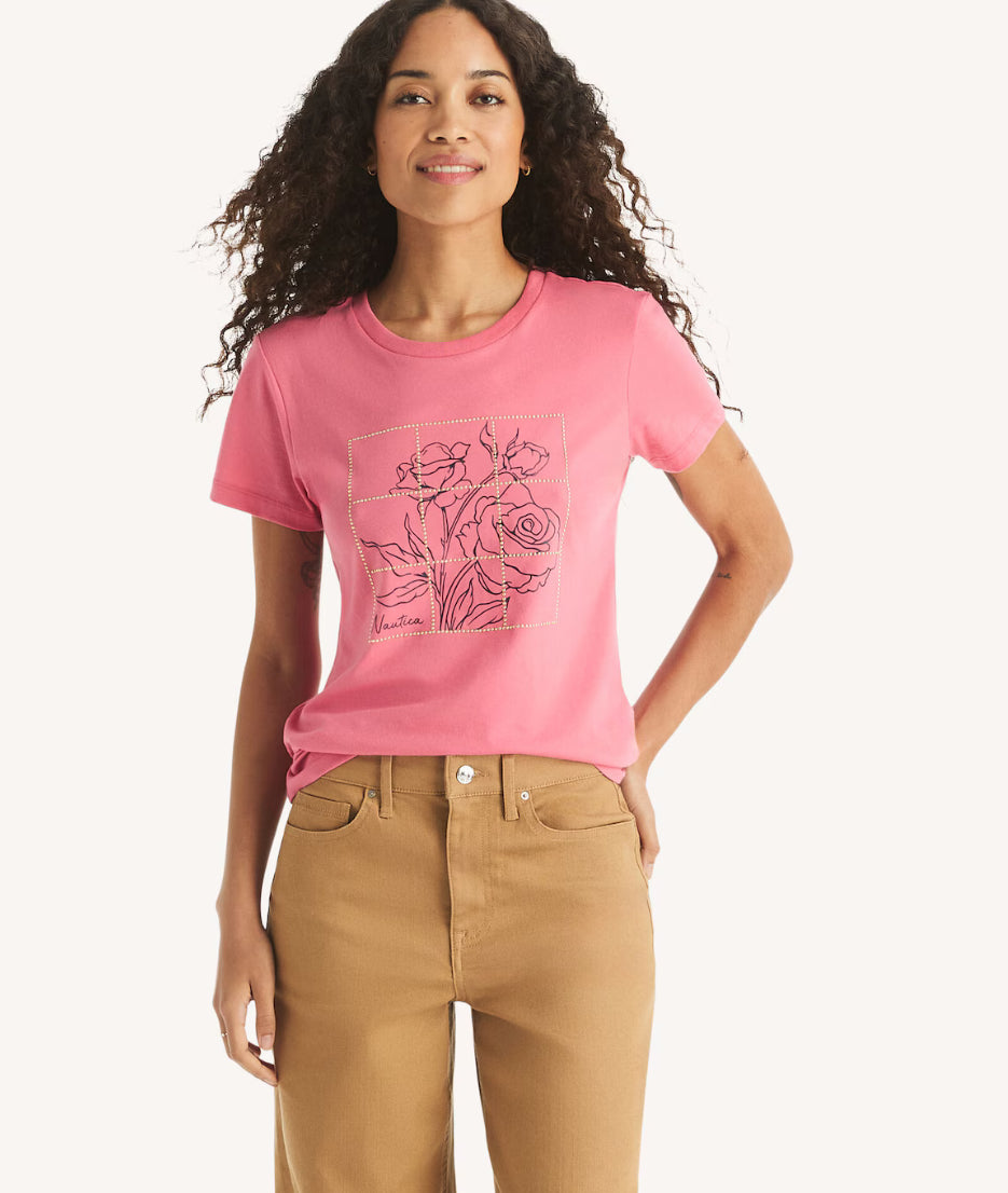Náutica Modern Flowers Studded Graphic T-Shirt