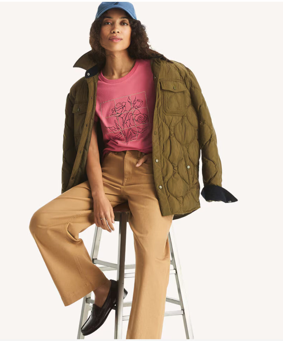 Náutica Modern Flowers Studded Graphic T-Shirt