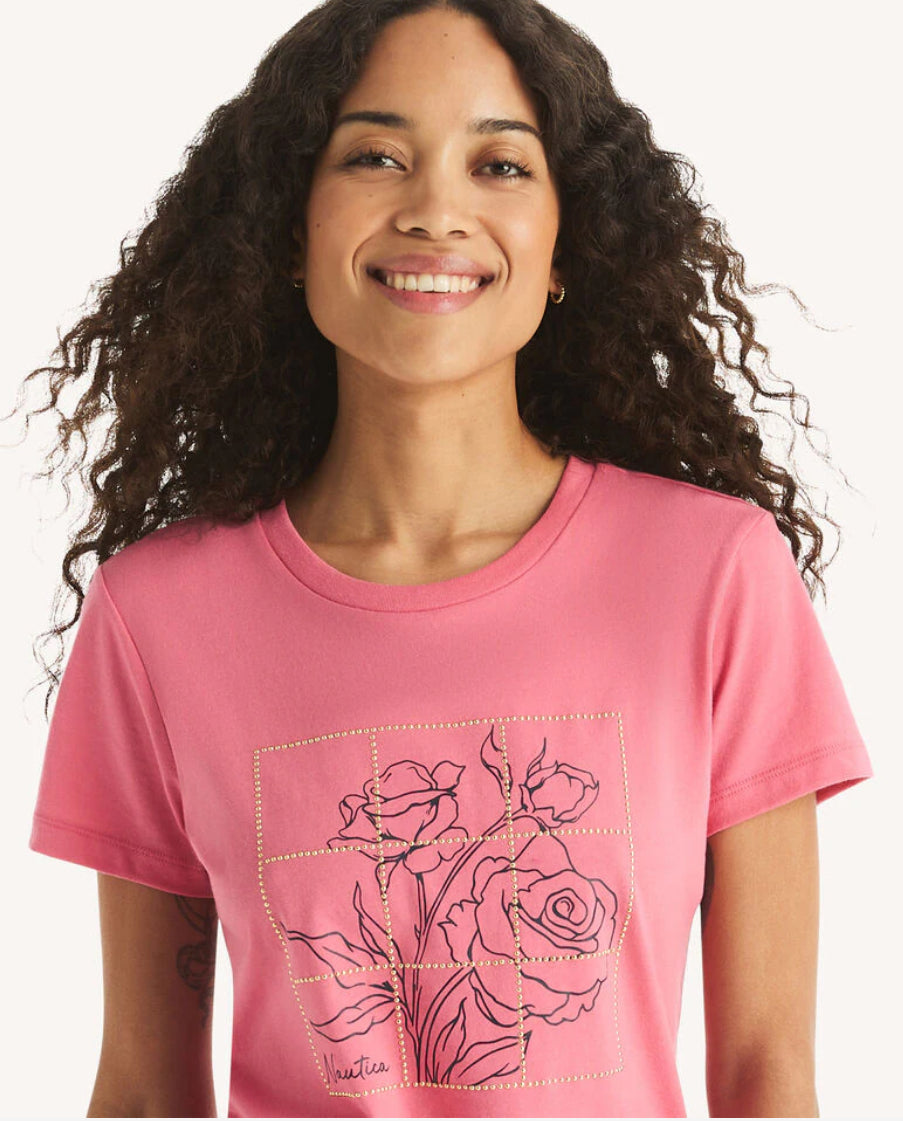Náutica Modern Flowers Studded Graphic T-Shirt