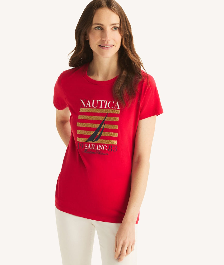 Náutica Classic Glitter Graphic T-Shirt