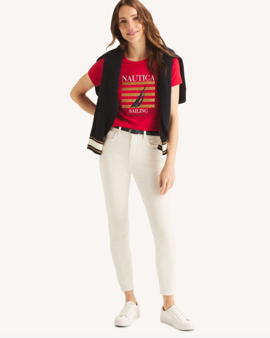 Náutica Classic Glitter Graphic T-Shirt