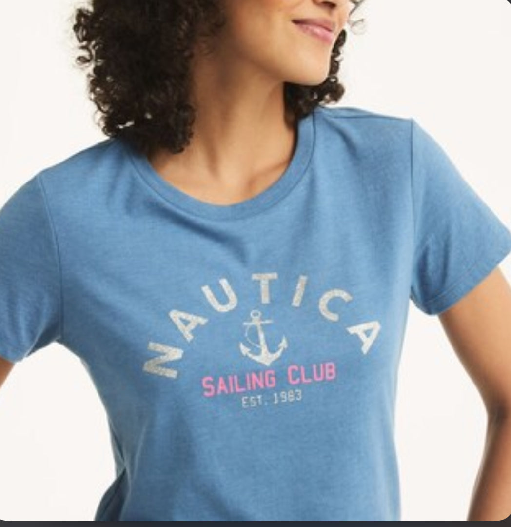 Náutica Sailing Club Glitter Graphic T-Shirt