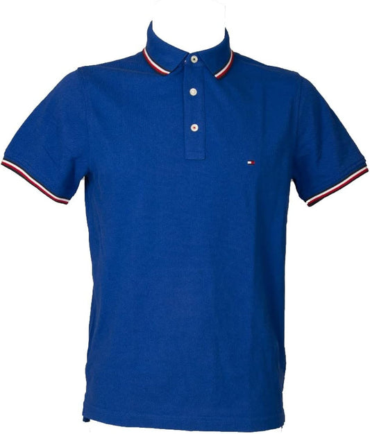 Tommy Hilfiger TH Polo de Hombre Camisa de Manga Corta con Cuello y Botones algodón