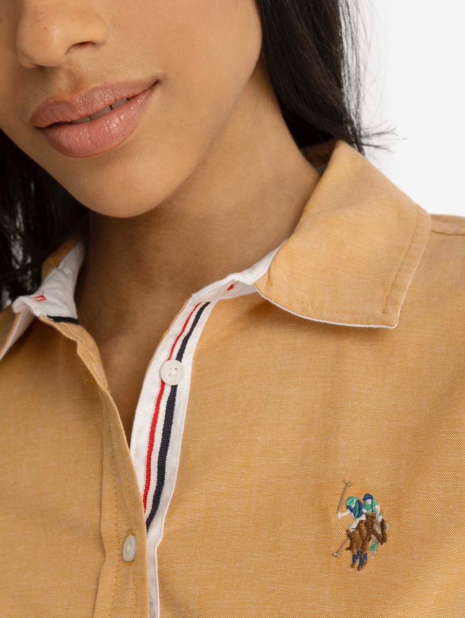 U.S Polo Assn Long Sleeve Solid Stretch Oxford Shirt
