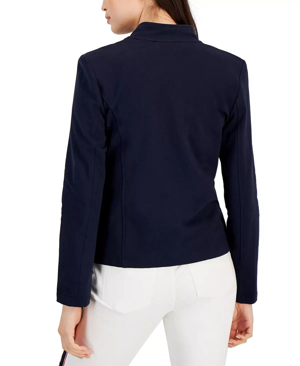 Tommy Hilfiger Women's Sky Captain Blue Military Stripe Jacket