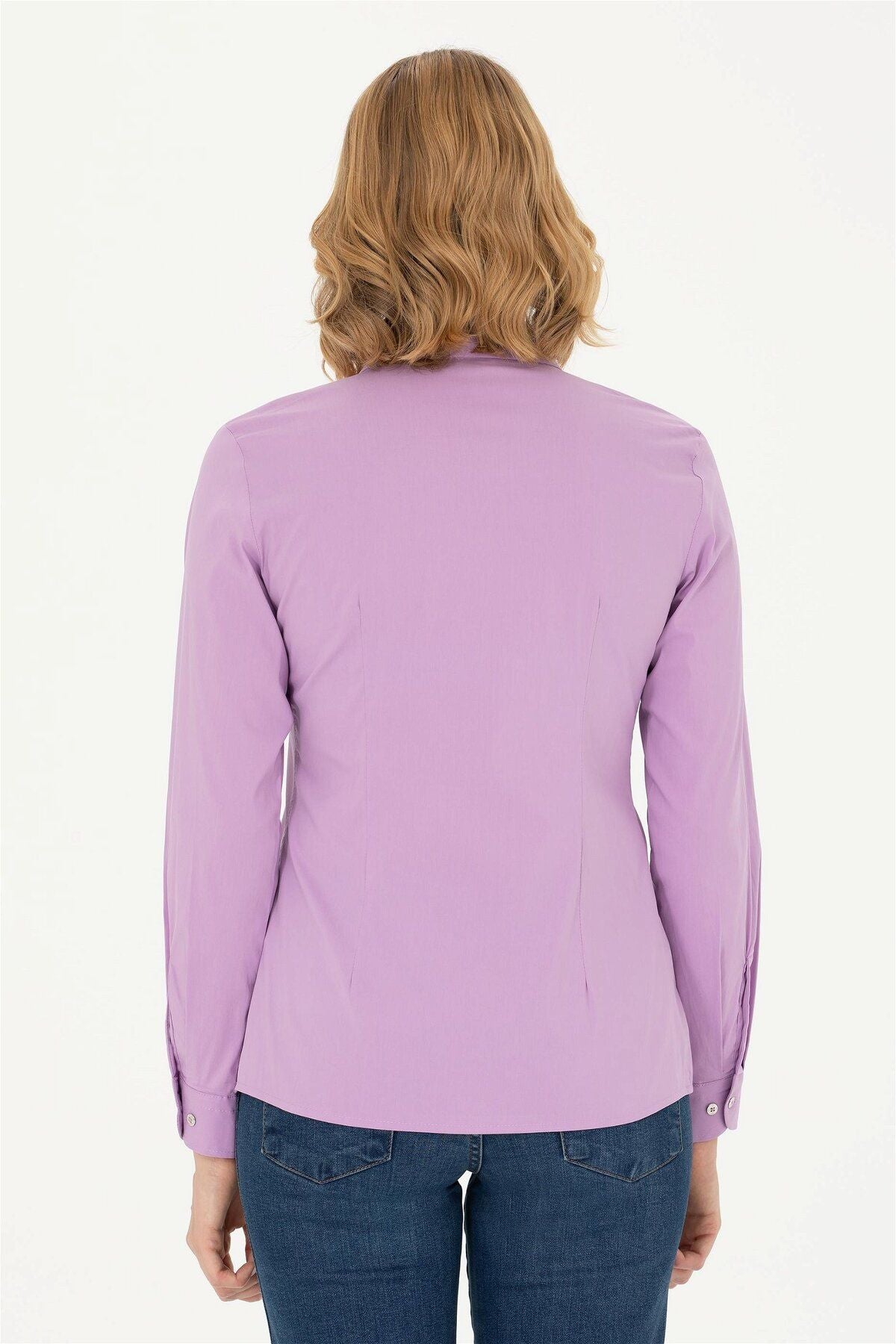 U.S. Polo Assn Lilac Long Sleeve Women's Basic Shirt