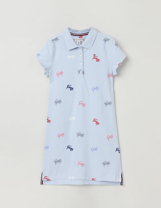 Tommy Hilfiger Kids- Vestido Polo Estampado Para Niñas