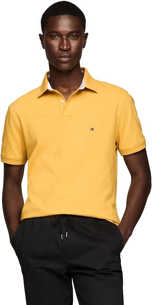 TOMMY HILFIGER Polo de piqué de algodón de manga corta para hombre en ajuste regular colección 2024