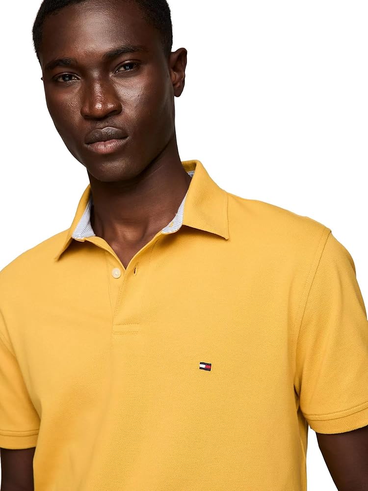 TOMMY HILFIGER Polo de piqué de algodón de manga corta para hombre en ajuste regular colección 2024