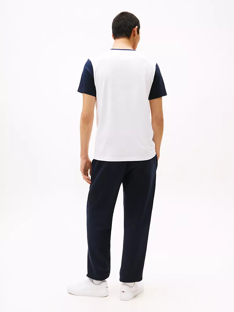 Tommy Hilfiger-Colorblock Flag Stripe Logo T-Shirt